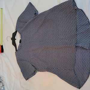 Michael Kors navy/white blouse